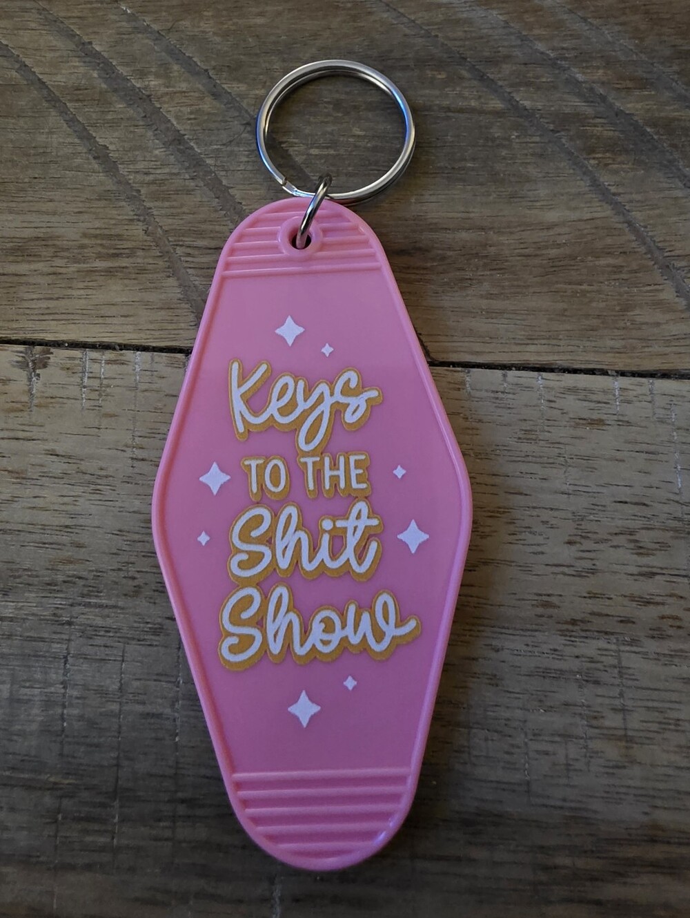 Pink 'Keys to the Sh*t Show' Keychain Keyring